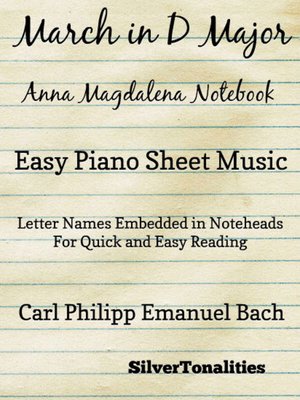 cover image of March In D Major Anna Magdalena Notebook Easy Piano Sheet Music